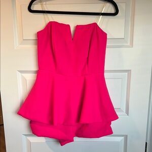 DO+BE Bright Pink Strapless Romper